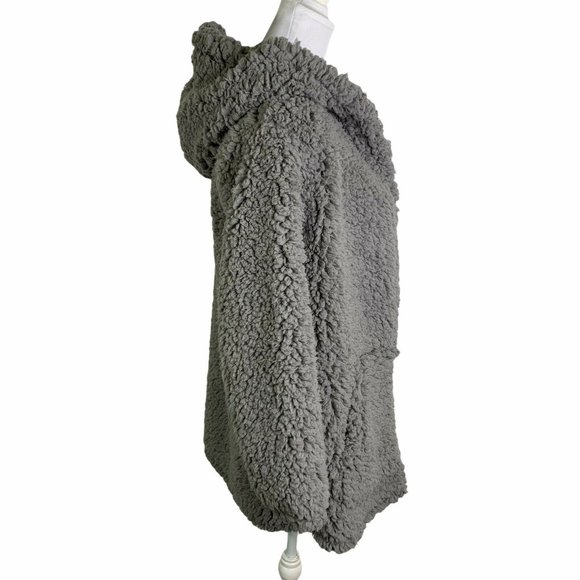 BP Cozy Cloud Hooded Side Pockets Teddy Cardigan - Picture 8 of 11